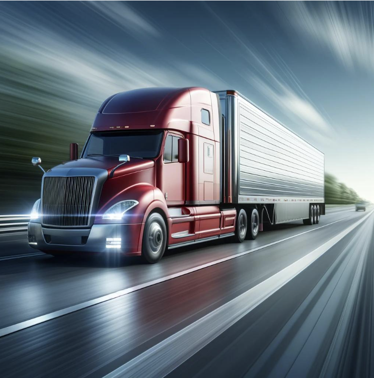 Truck on the road
